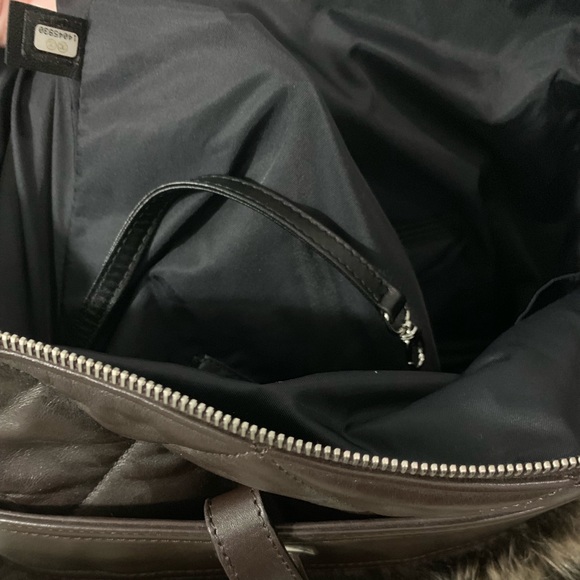 Chanel Brown Leather With Faux Fur Tote - Picture 7 of 9